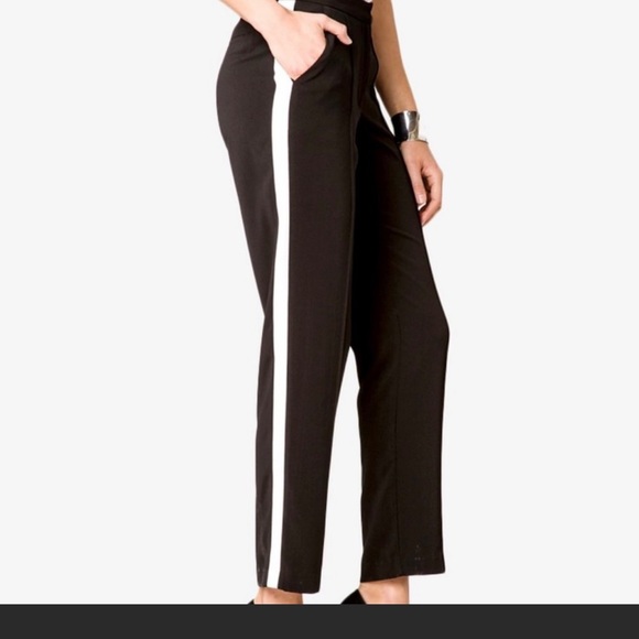 Forever21 Navy & White Tuxedo Striped Pant - Picture 3 of 3